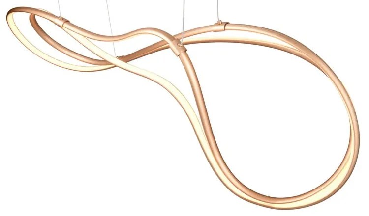 LED висяща лампа с метален абажур в златисто Nala - Trio Select