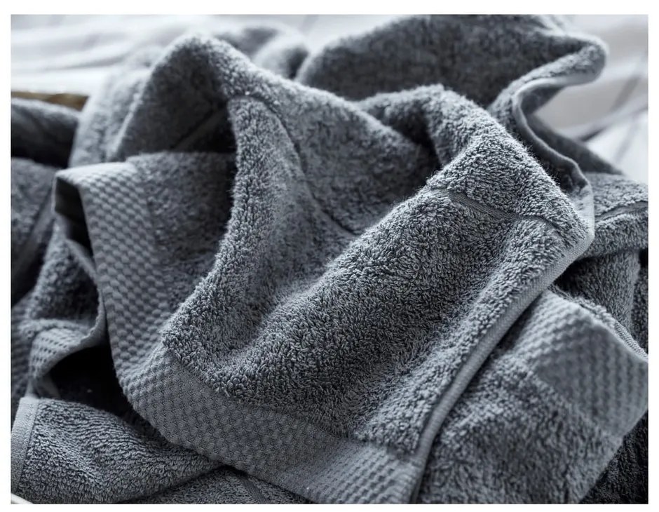 Тъмносива памучна кърпа от тери 50x100 cm Line – Södahl