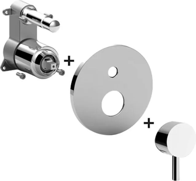 Paffoni - Душ смесител за вграден монтаж LIGHT, хром с висок гланц