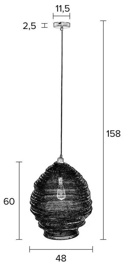 Висяща лампа в златист цвят , ø 48 cm Lena - White Label