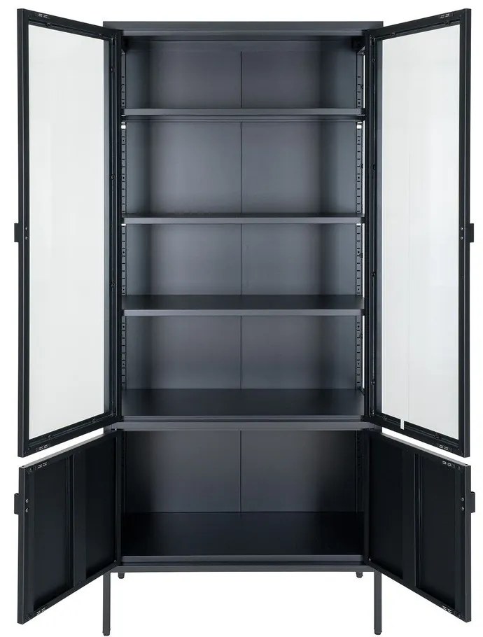 Черен метален шкаф 80x180 cm Brisbane - House Nordic