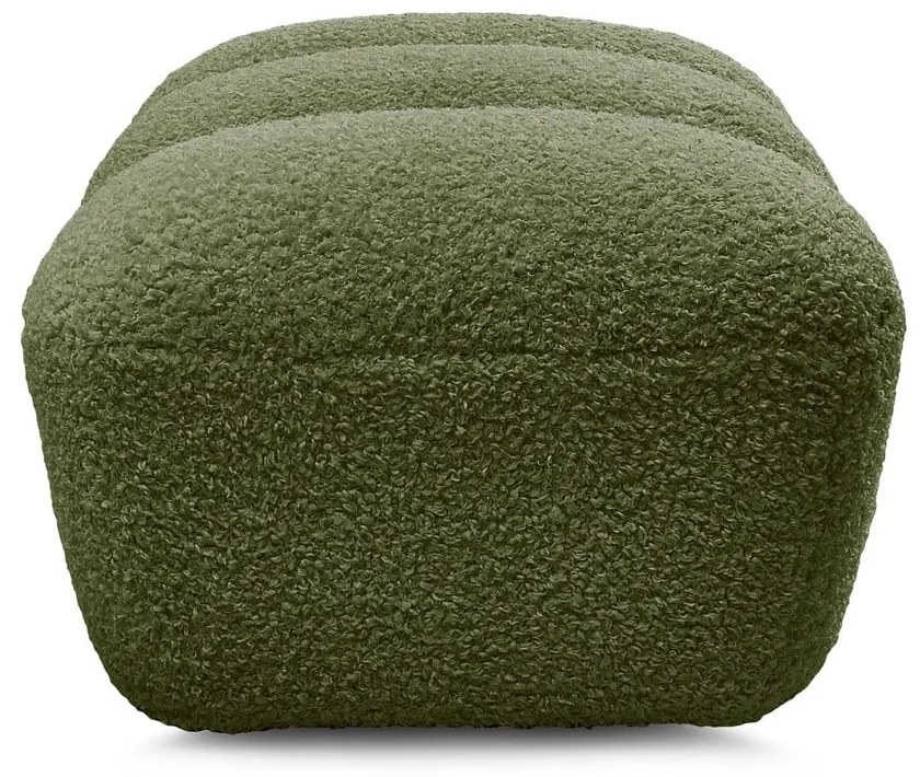 Зелена табуретка от прежда с примки от букле Hippolyte – Bobochic Paris