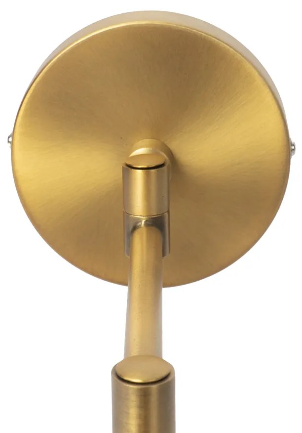 Интелигентна стенна лампа бронз с бял абажур с Wi-Fi A60 - Ladas Deluxe