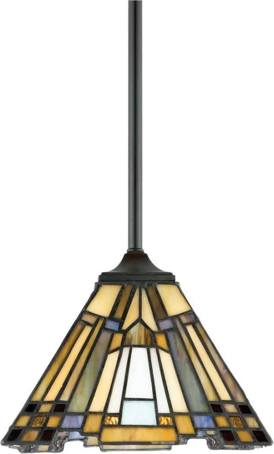 Elstead QZ-INGLENOOK-MP - Полилей на тръба Tiffany INGLENOOK 1xE27/100W/230V