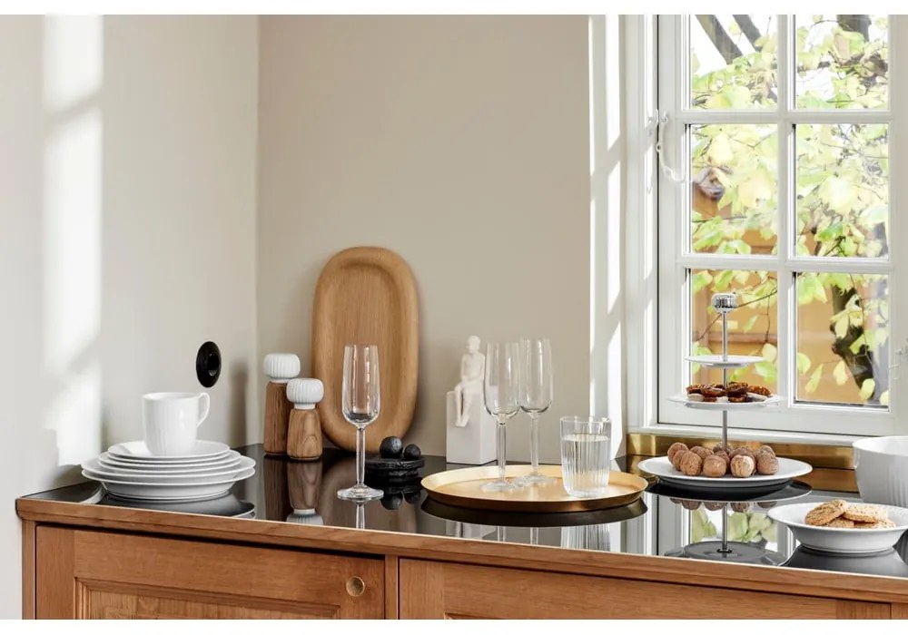 Мелничка за подправки, изработена от дъбово дърво с детайл от бял порцелан Hammershoi, височина 17,5 cm Hammershøi - Kähler Design