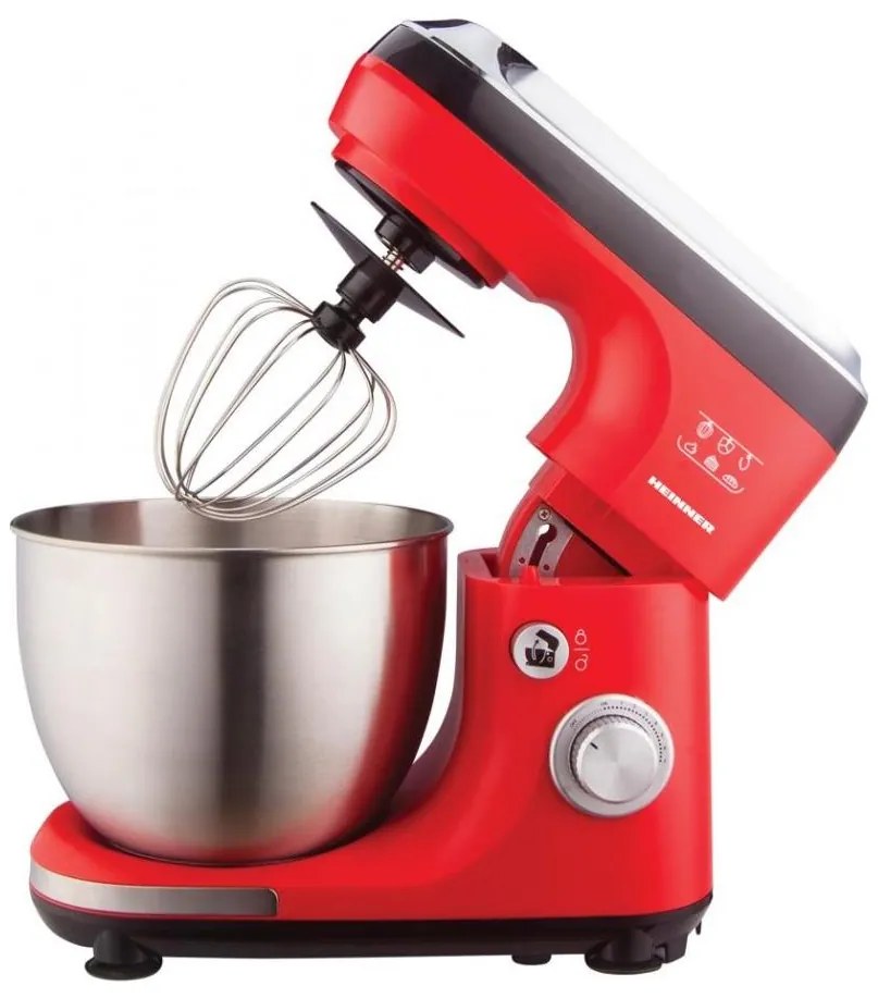 Heinner HPM-600RD - Кухненски робот с купа от неръждаема стомана 600W/230V червен