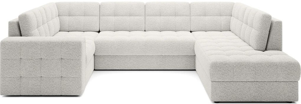 Ъглов диван Bale U-Бяло-Десен