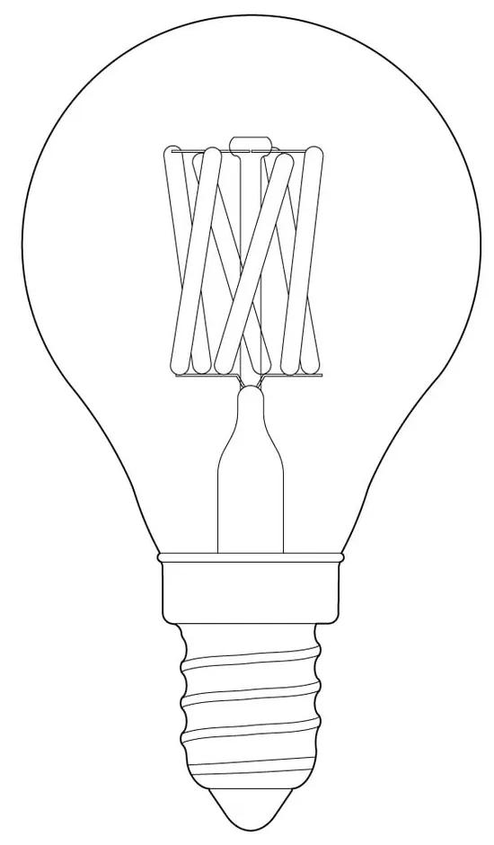 Топла LED крушка с димируема светлина E14, 3 W Pluto - tala