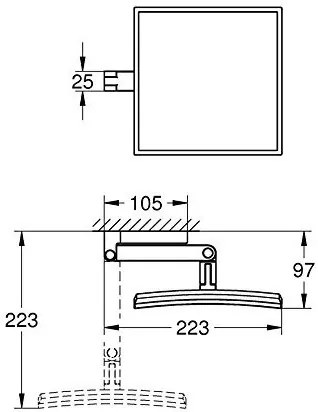 Огледало Grohe Selection Cube