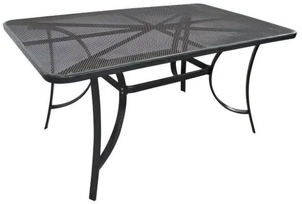 Метална мрежесто перфорирана маса 152x96x71.5см TLM65-T тъмно сива