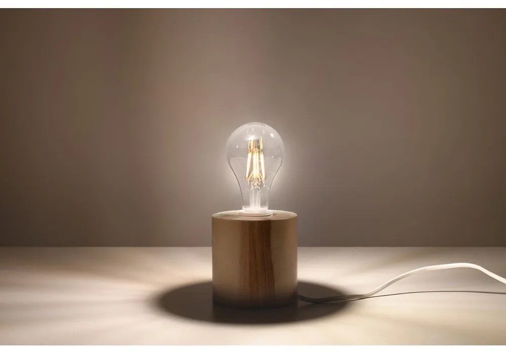 Дървена настолна лампа Elia - Sollux