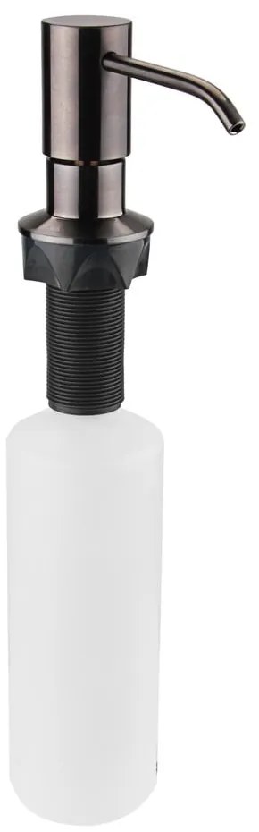 Тъмнокафяв пластмасов дозатор за сапун за вграждане 350 ml – Sapho
