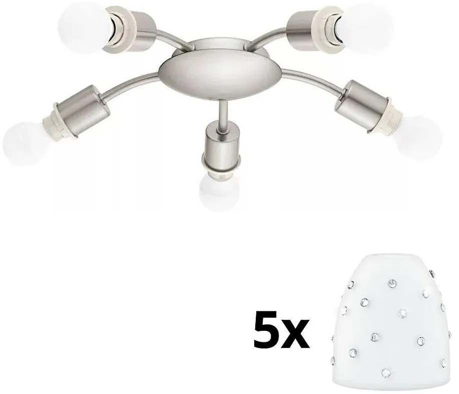 Eglo - LED таванно осветително MY CHOICE 5xE14/4W/230V хром/бяло