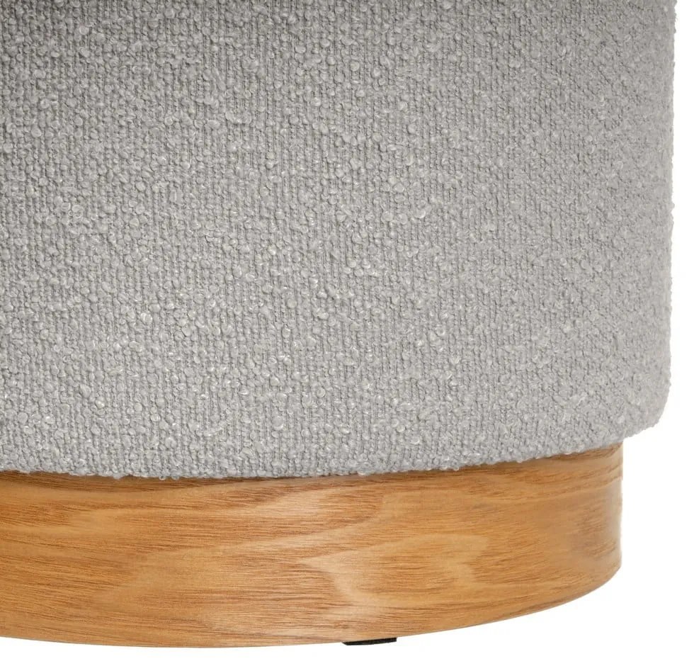 Светлосиви табуретки в комплект 2 бр. от прежда с примки от букле – Casa Selección