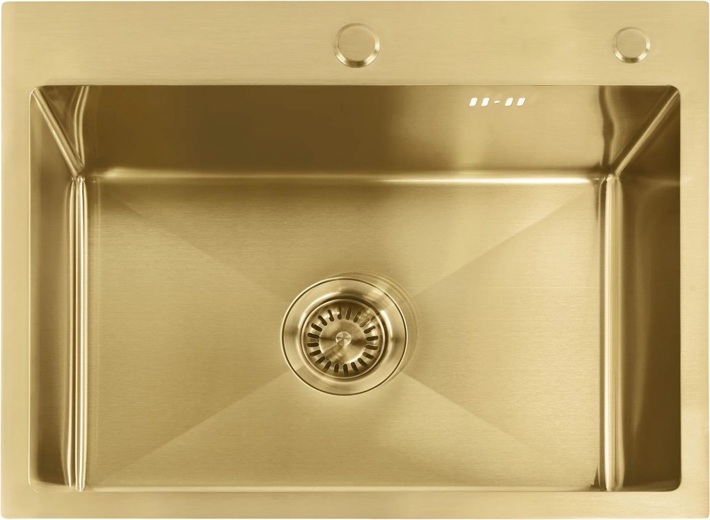 Стоманена мивка Liam BRUSH GOLD
