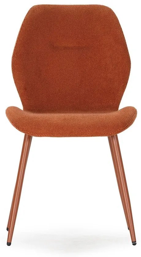 Теракотени тапицирани трапезни столове в комплект 4 бр. Ansu – Marckeric