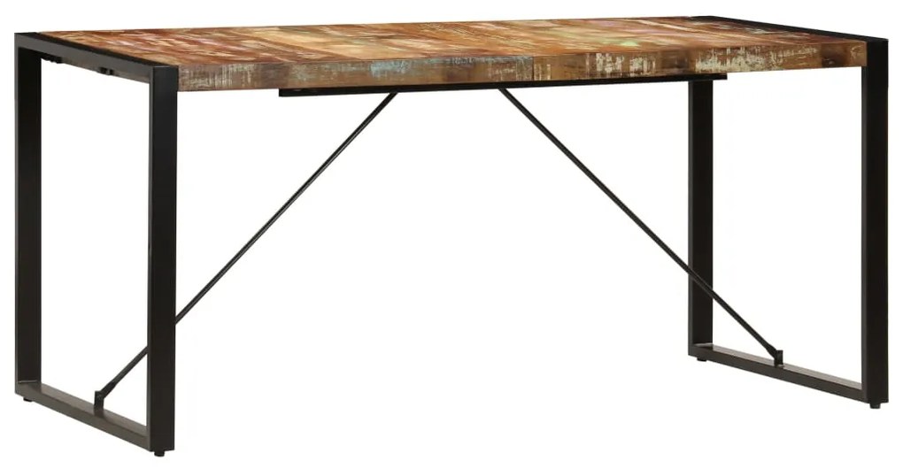 247418 vidaXL Трапезна маса, 160x80x75 cм, регенерирано дърво масив