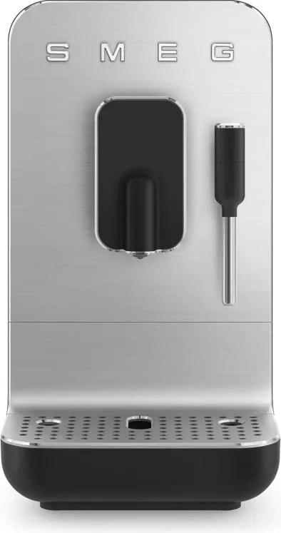 Еспресо машина SMEG Collezione BCC12BLMEU, 1350 W, 19 bar, 1.4 л, 8 функции, Вградена мелачка, Дюза за пара, Черен