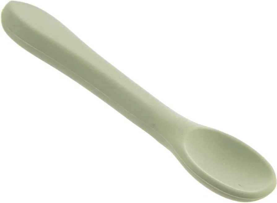 Светлозелена детска лъжичка от силикон – Orion