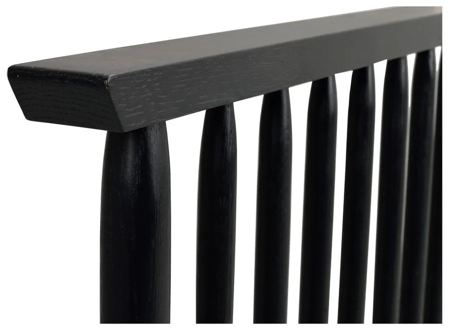 Черна дъбова табла за глава 194x84 cm Riggins - Rowico