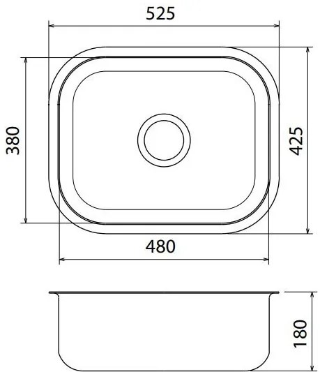 Мивка Fortinox 280-52,5 x 42,5 cm