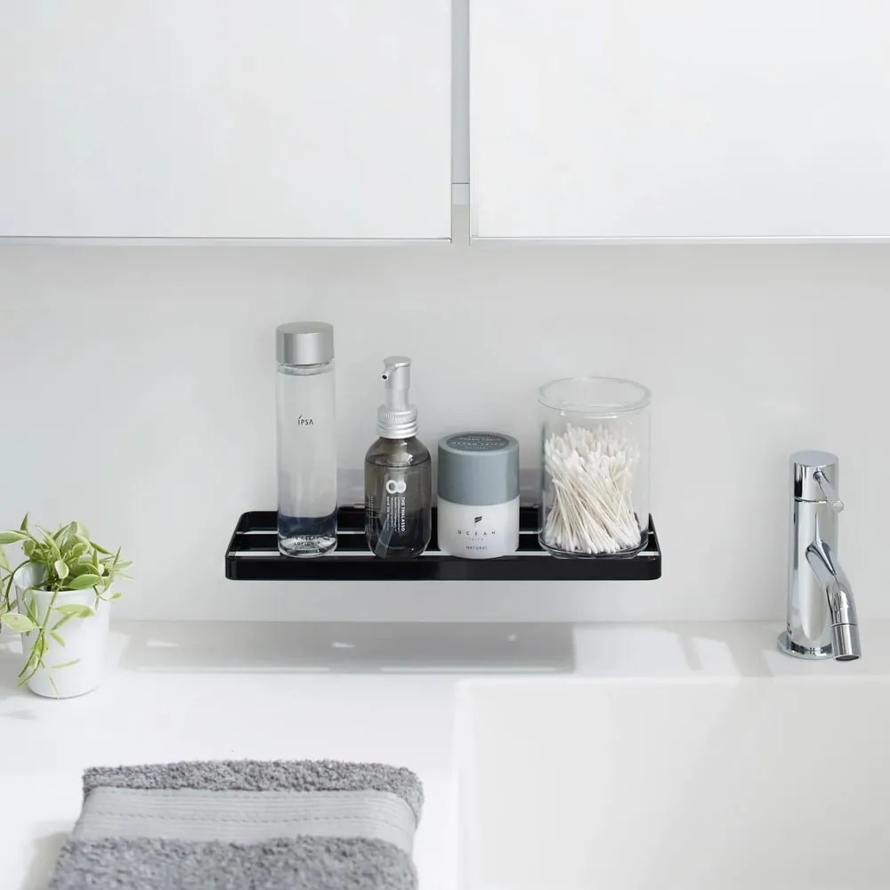 Матово черно стоманен рафт за баня без пробиване Film Hook – YAMAZAKI
