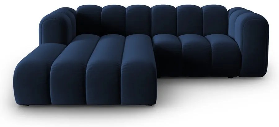 Тъмносин ъглов диван (ляв ъгъл) Lupine – Micadoni Home