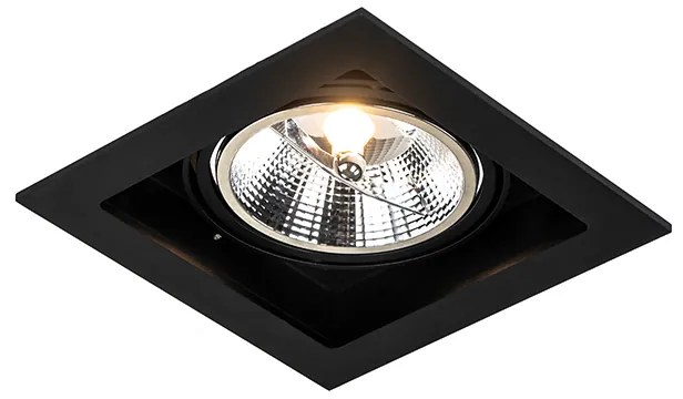 Модерен вграден прожектор черен 18 см регулируем - Artemis 111
