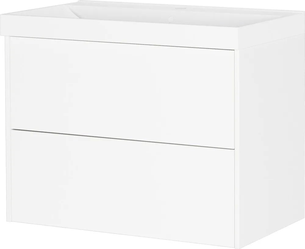 Бял матов стенен шкаф за мивка 81x65 cm Bodera – Germania