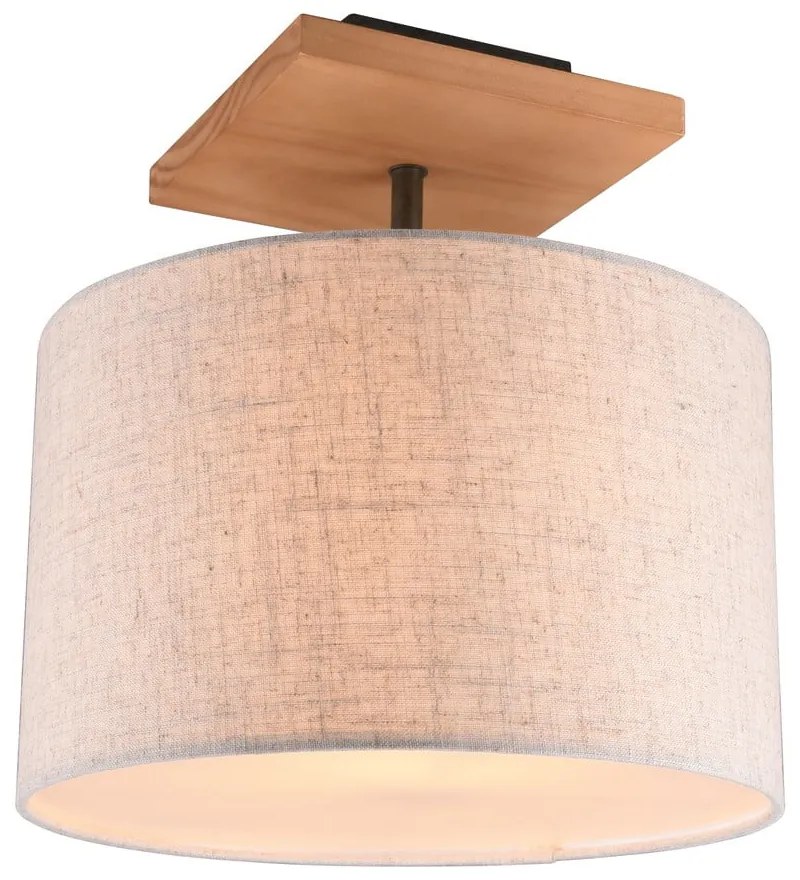 Светлосиво осветително тяло за таван с текстилен абажур Elmau – Trio