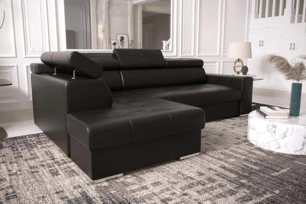 Ъглов диван April Eco LTHR-Mauro-Ляв