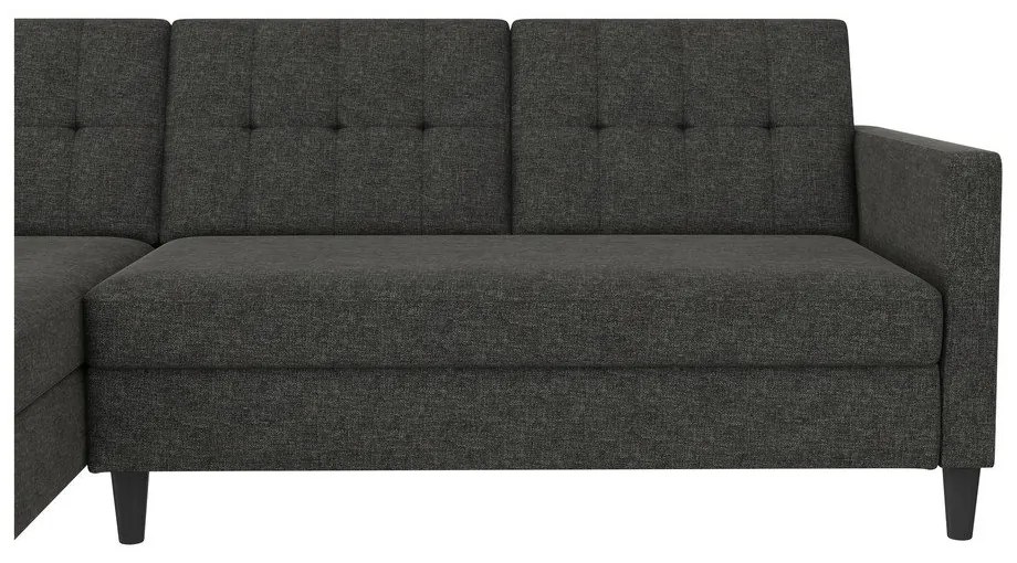 Сив сгъваем ъглов диван Hartford – Støraa