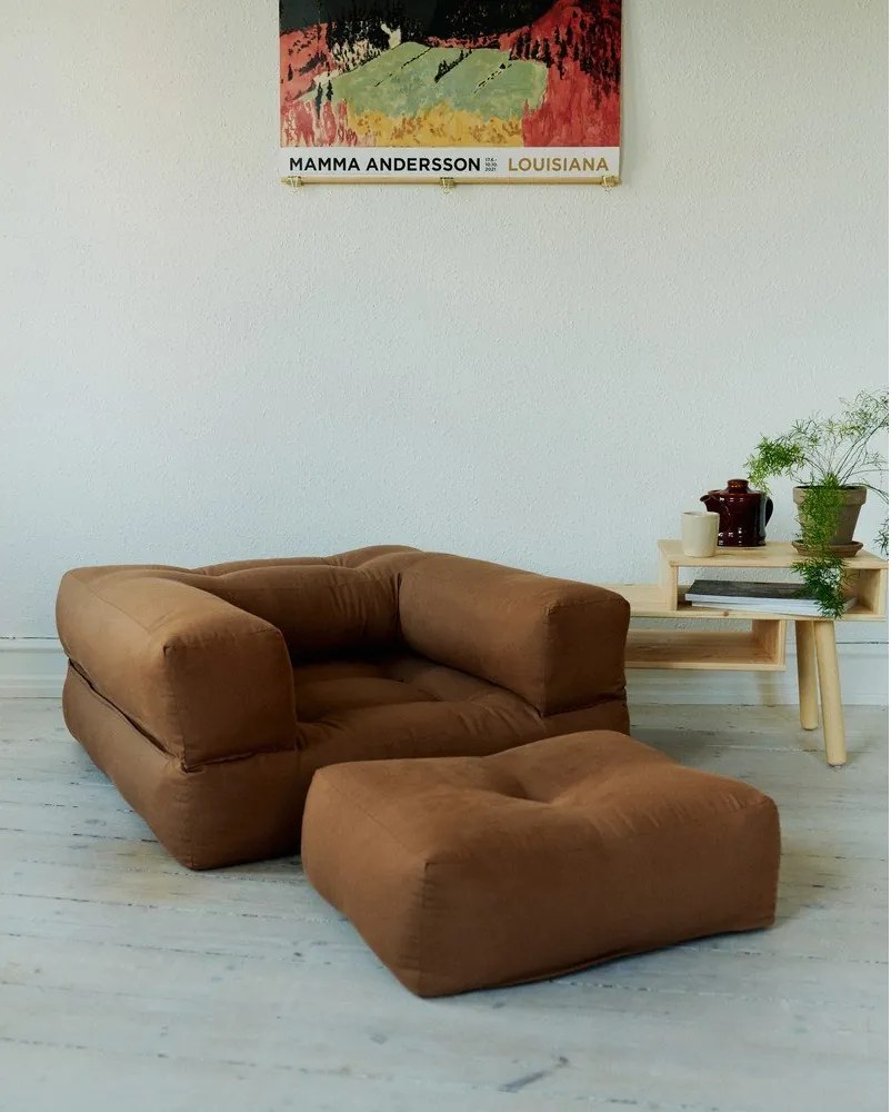 Променлив фотьойл Linen Beige Cube - Karup Design