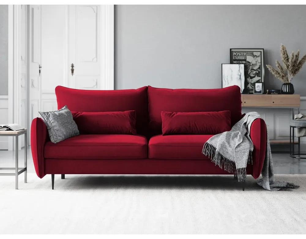 Червен разтегателен диван с място за съхранение Vermont - Cosmopolitan Design