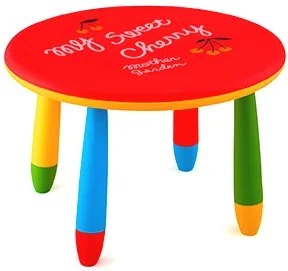 Детска кръгла масичка - Червена