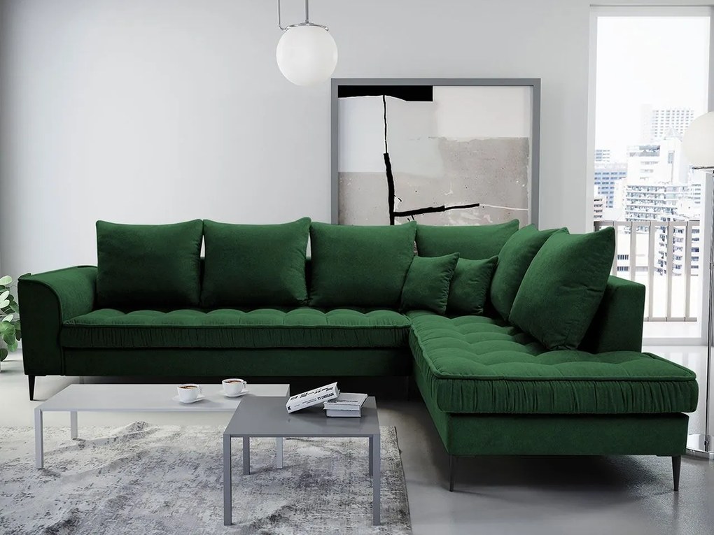 Ъглов диван Lena-Green-Right