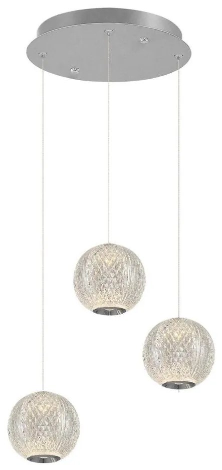 LED люстра на кабел CREMONA 3xLED/5W/230V 3000K матов хром