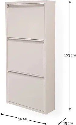 Кафяво-сива метална накланяща се стойка за обувки 50x103x15 cm Billy – Spinder Design