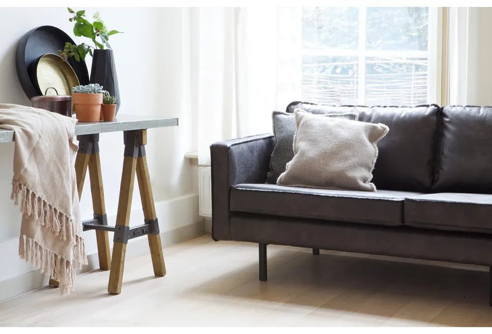 Черен диван от изкуствена кожа 277 cm Rodeo – WOOOD