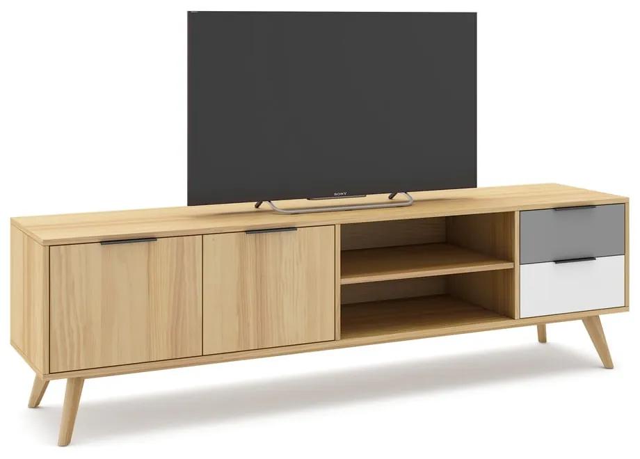 Масичка за телевизор с дъбов декор в естествен цвят 180x53 cm Elfa - Marckeric