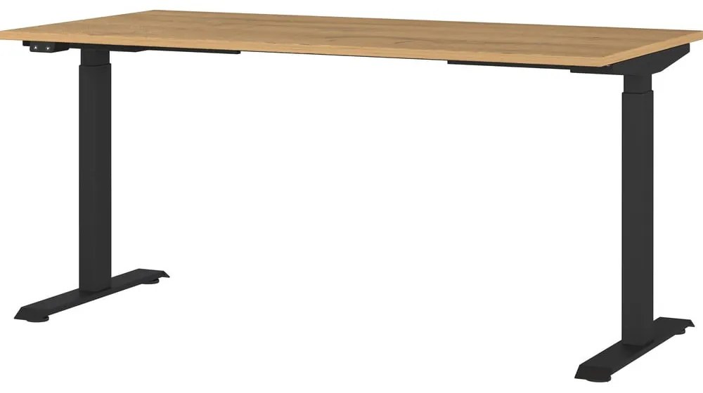 Работна маса с електрическо регулиране на височината с дъбов плот 80x160 cm Agenda – Germania