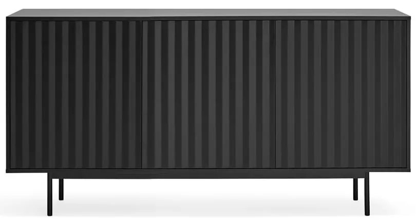 Черен нисък скрин 159x80 cm Sierra – Teulat