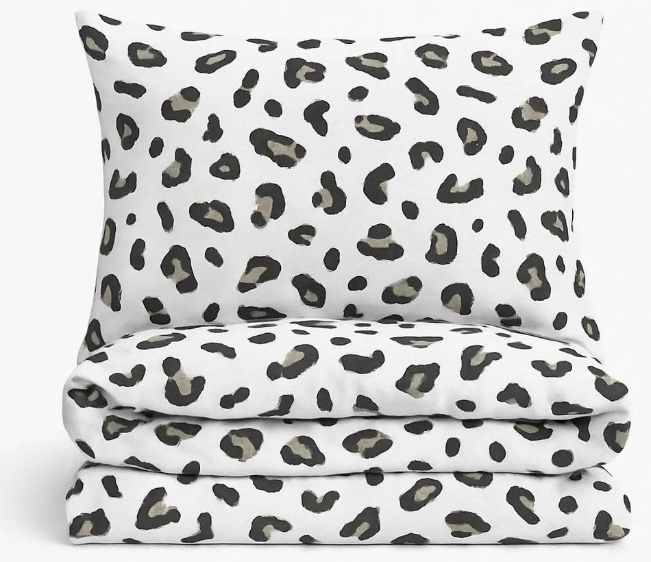 Бяло-сиво двойно удължено спално бельо с включен долен чаршаф 4 части 200x220 cm Modern – Mila Home