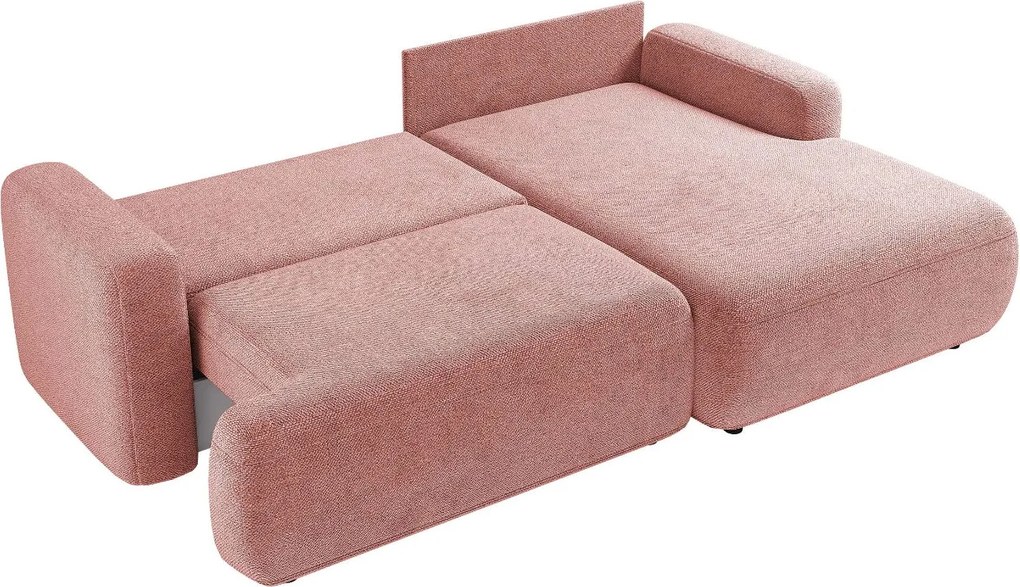 Ъглов диван Alivar-Розово-Десен