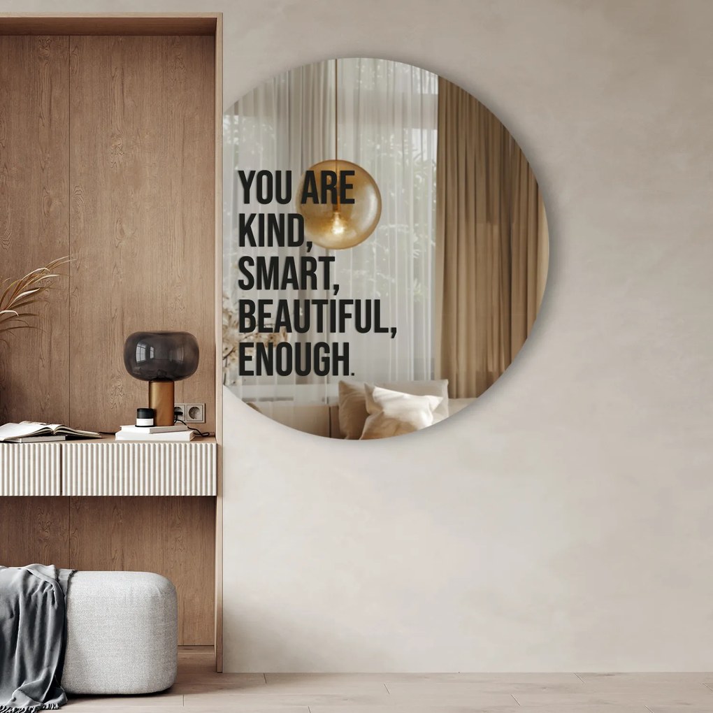 Стикер za огледало S23 – You are kind, smart, beautiful, enough.