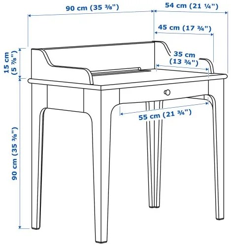 LOMMARP/BJORKBERGET комбинация - бюро с шкафове и въртящ се стол 594.365.47