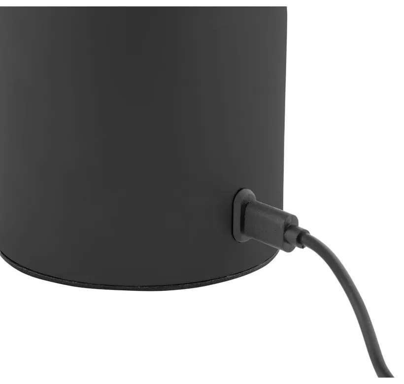 Черна LED затъмняваща се настолна лампа с метален и стъклен абажур (височина 29,5 cm) Camp – Leitmotiv