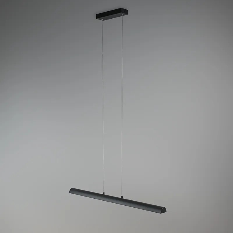 Висяща лампа черна със златен интериор с LED - Balo 4