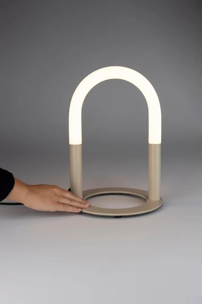 Бежова метална LED затъмняваща се настолна лампа (височина 36 cm) Arch – Zuiver