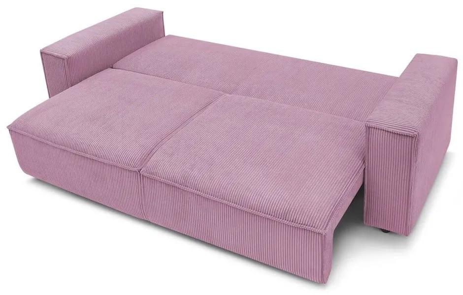 Розов диван от велур 245 cm Nihad - Bobochic Paris